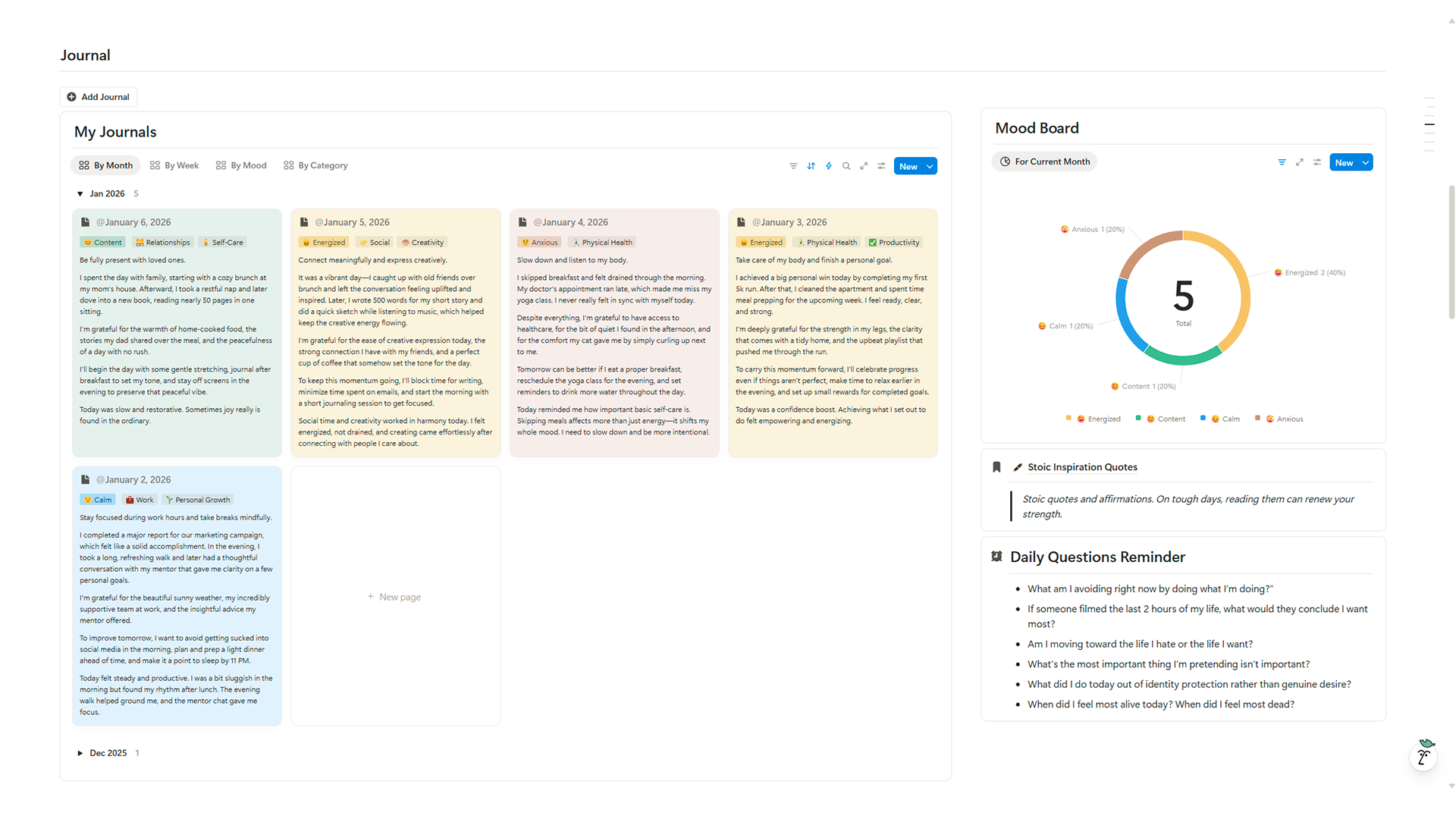 StoicIndex Notion Reset Planner